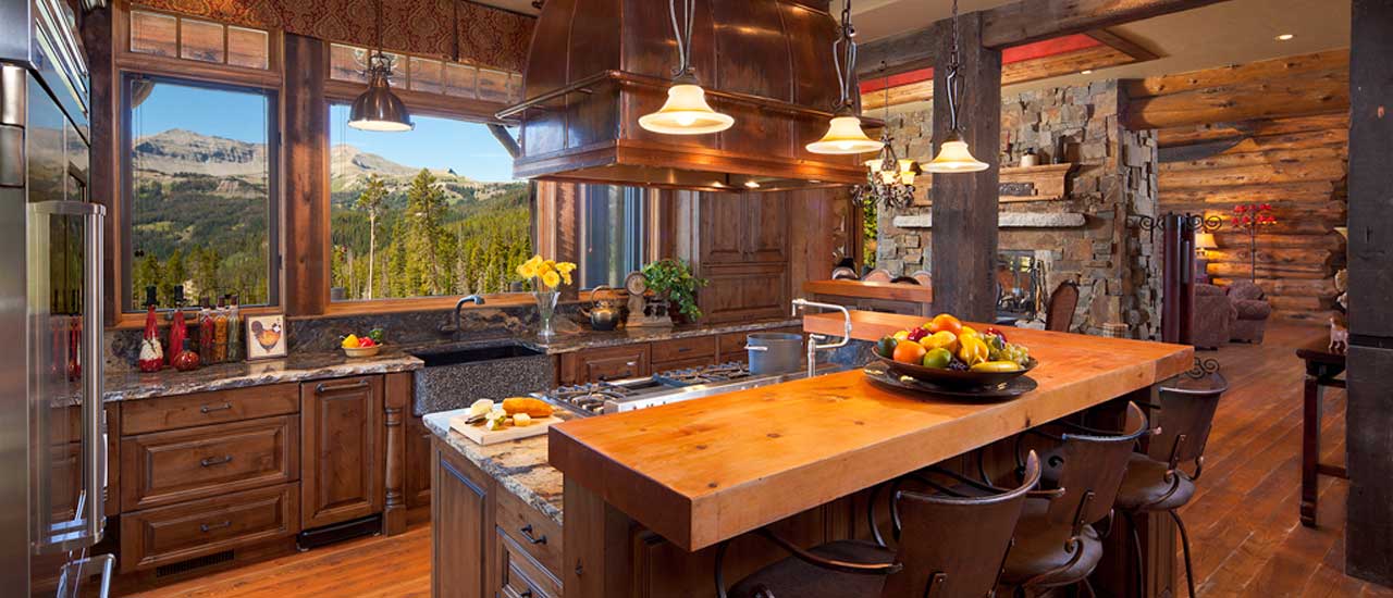 A dream home in Big Sky with rustic mountain style